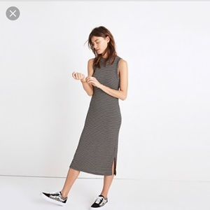 Madewell ribbed mockneck midi dress